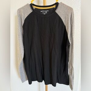 Kids Boys Paper Denim & Cloth Black & Gray Long Sleeve Shirt size XL